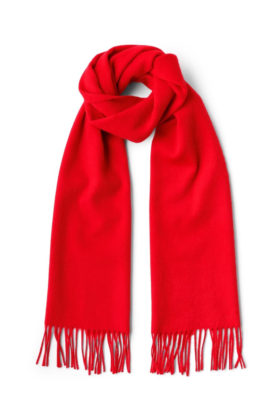 7048 100% Pure Cashmere Scarf; Fashionable Warmth Cardinal Red
